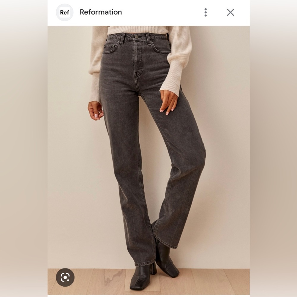 Reformation Cynthia High Rise Straight Long Jeans
